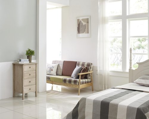Evening atmosphere in a living room